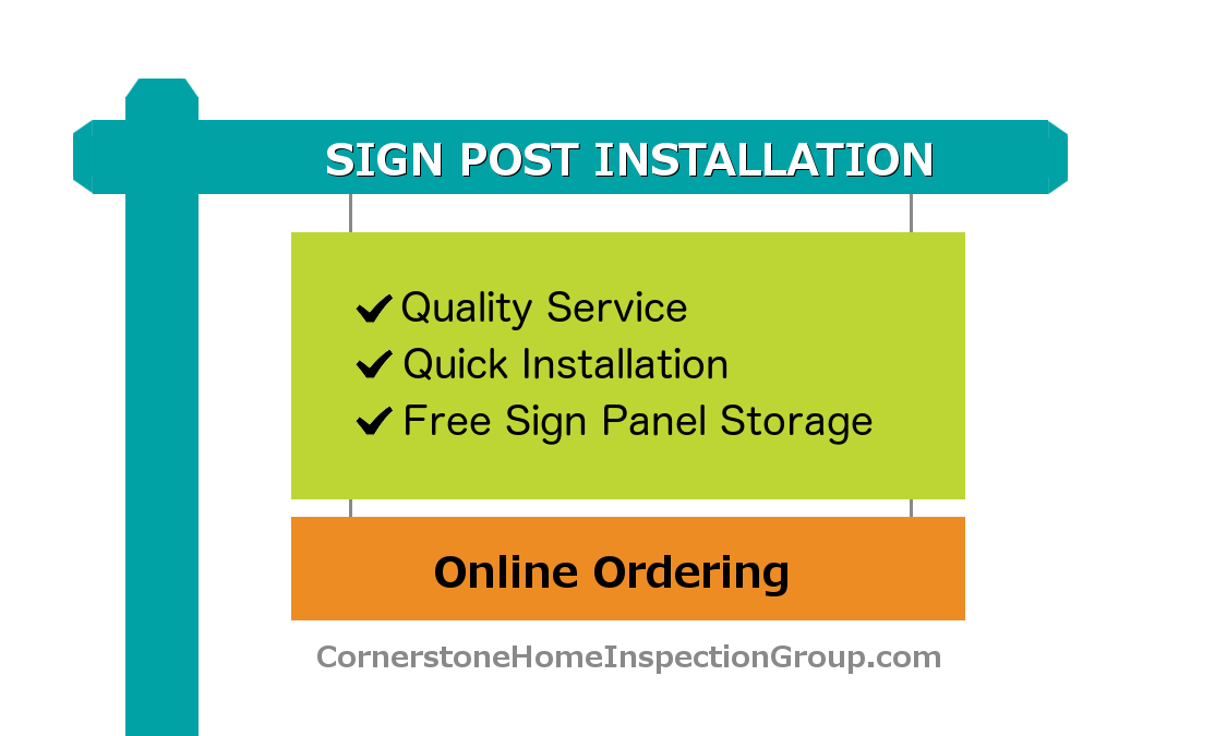 Sign Post Installation Cornerstone Home Inspection Group, LLC